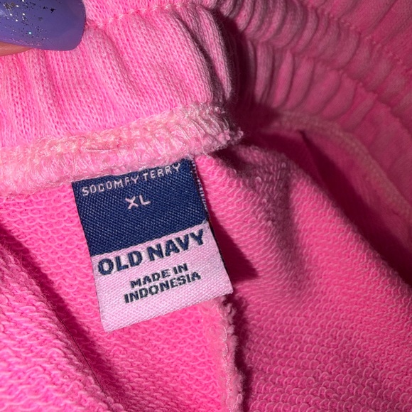 🆕💜 NWT Old Navy Pink High Rise Terry Athletic Shorts XL Pockets Athleisure - Picture 10 of 11